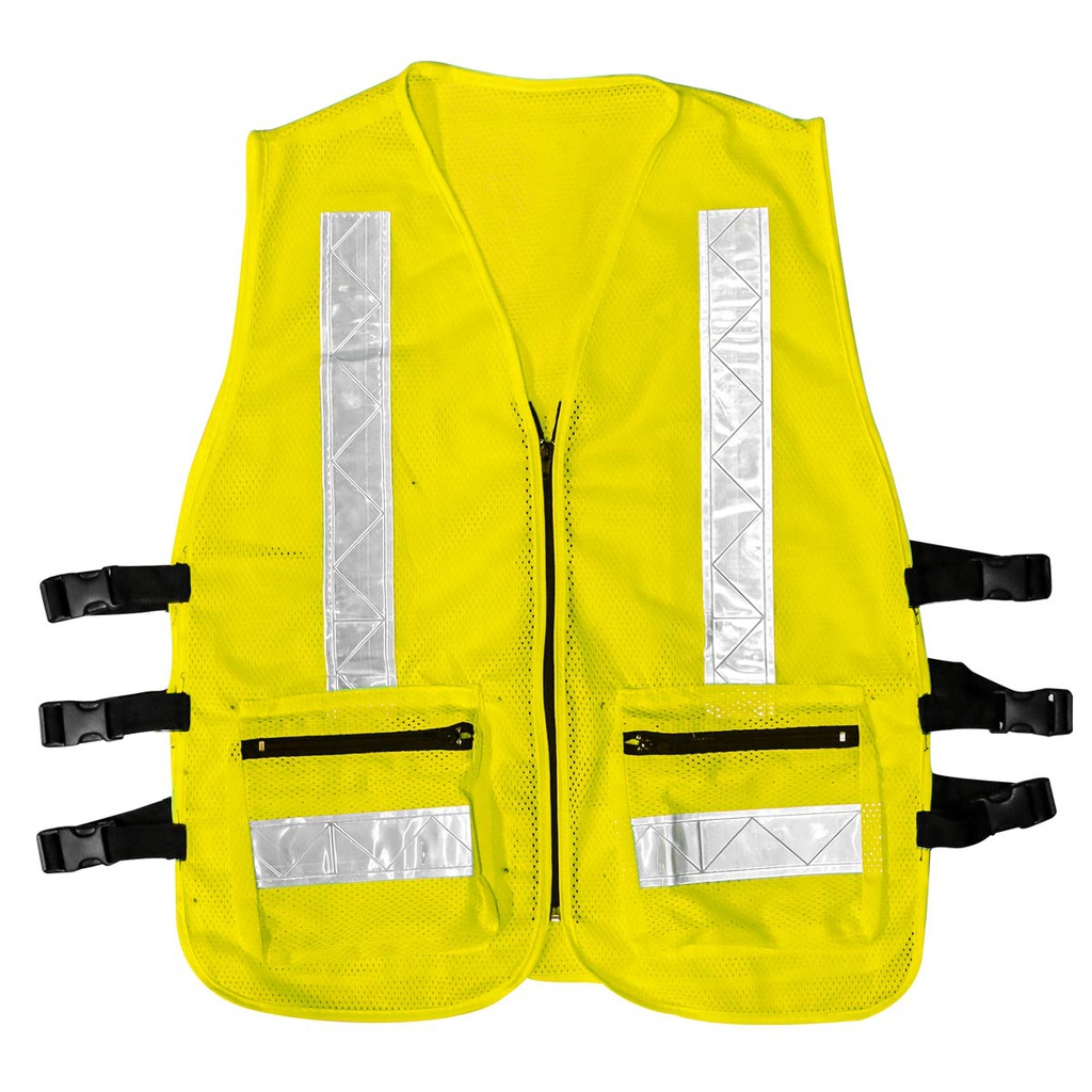 CHALECO MALLA ALTA VISIBILIDAD DE POLIESTER Y REFLEJANTE DE 2" AMARILLO - UNITALLA