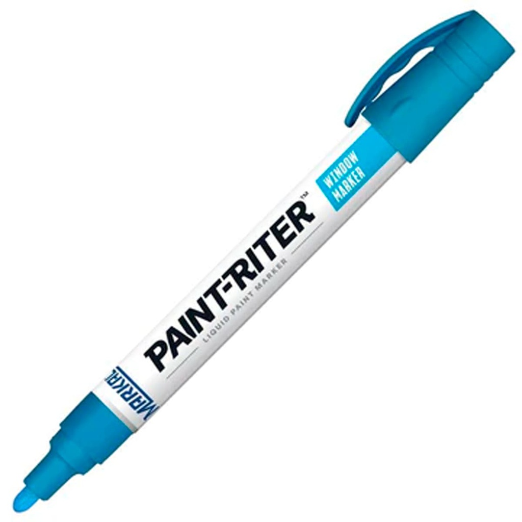 MARCADOR PAINT RITER PARA VIDRIO AZUL (CAJA C/12 - PRECIO X PZA)