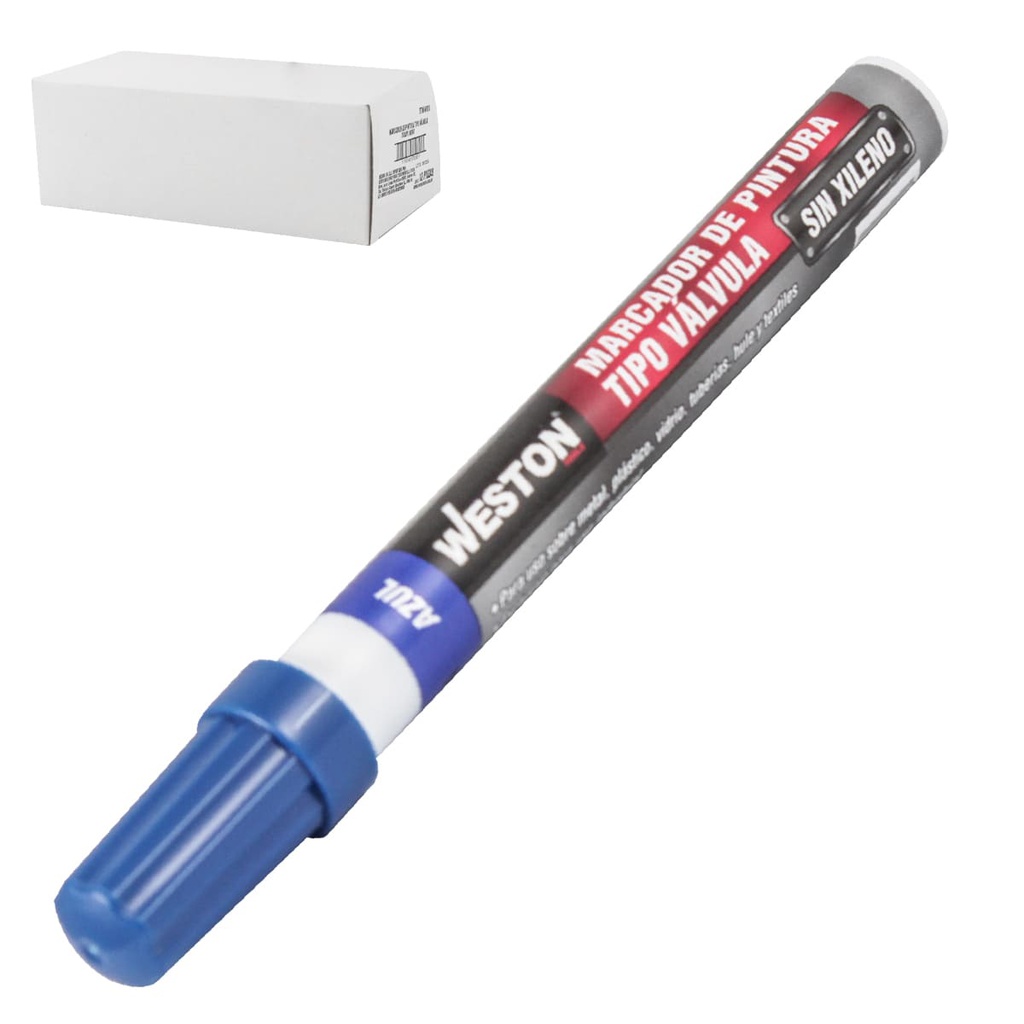 MARCADOR DE PINTURA TIPO VALVULA AZUL (CAJA C/12 - PRECIO X PZA)