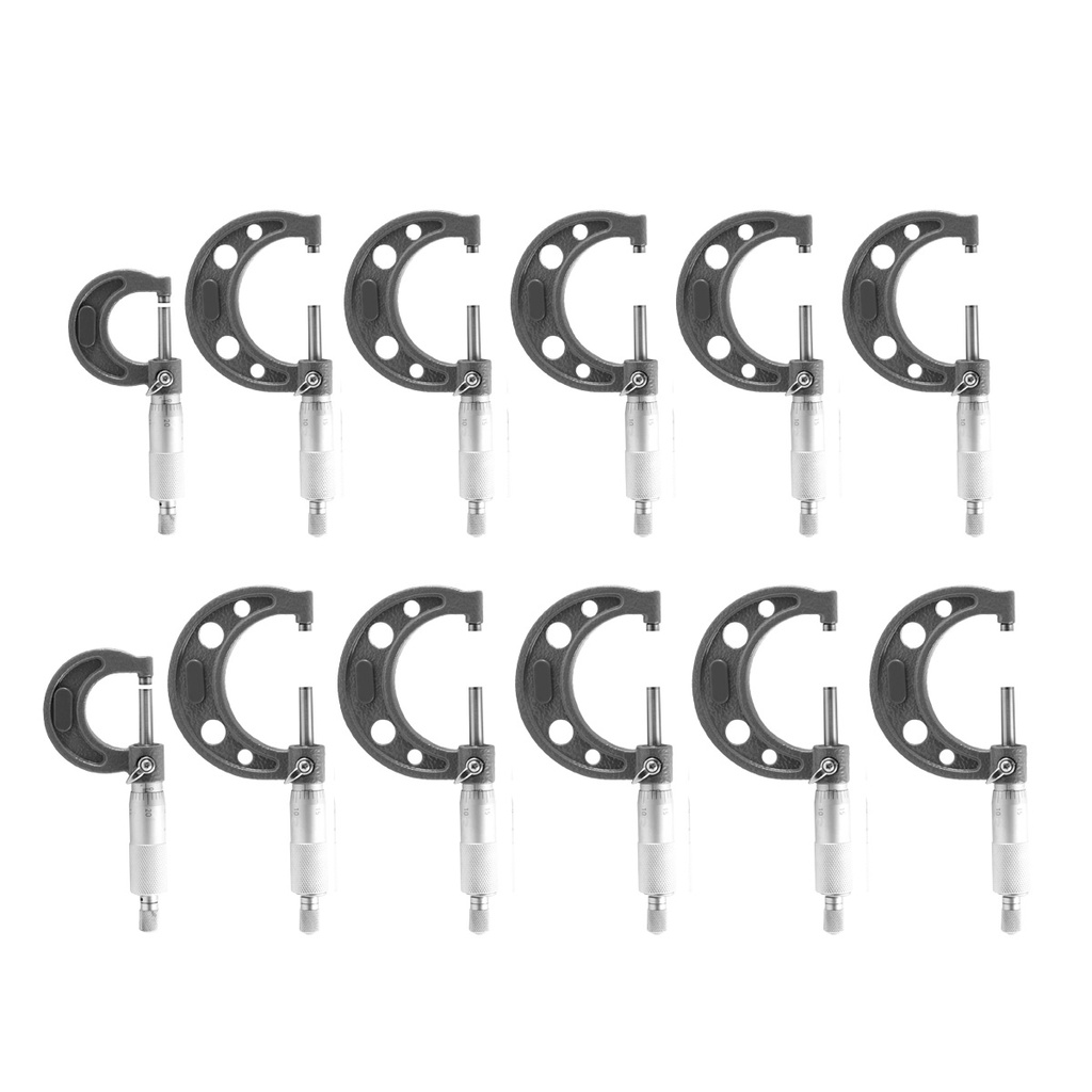 JUEGO MICROMETRO P/EXTERIORES TIPO MT 0 - 12" 12 PIEZAS