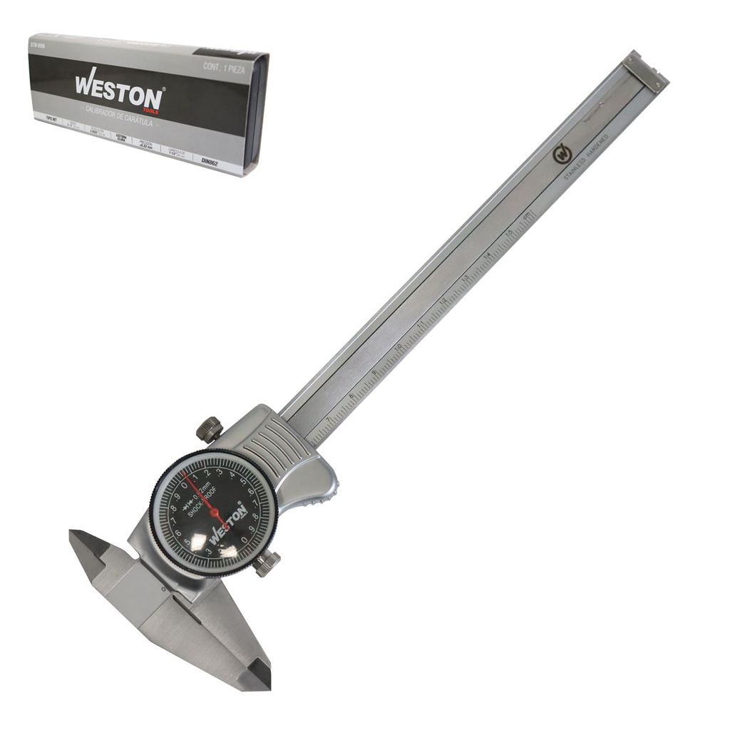 CALIBRADOR VERNIER D/CARATULA TIPO MT ACERO INOX 6"