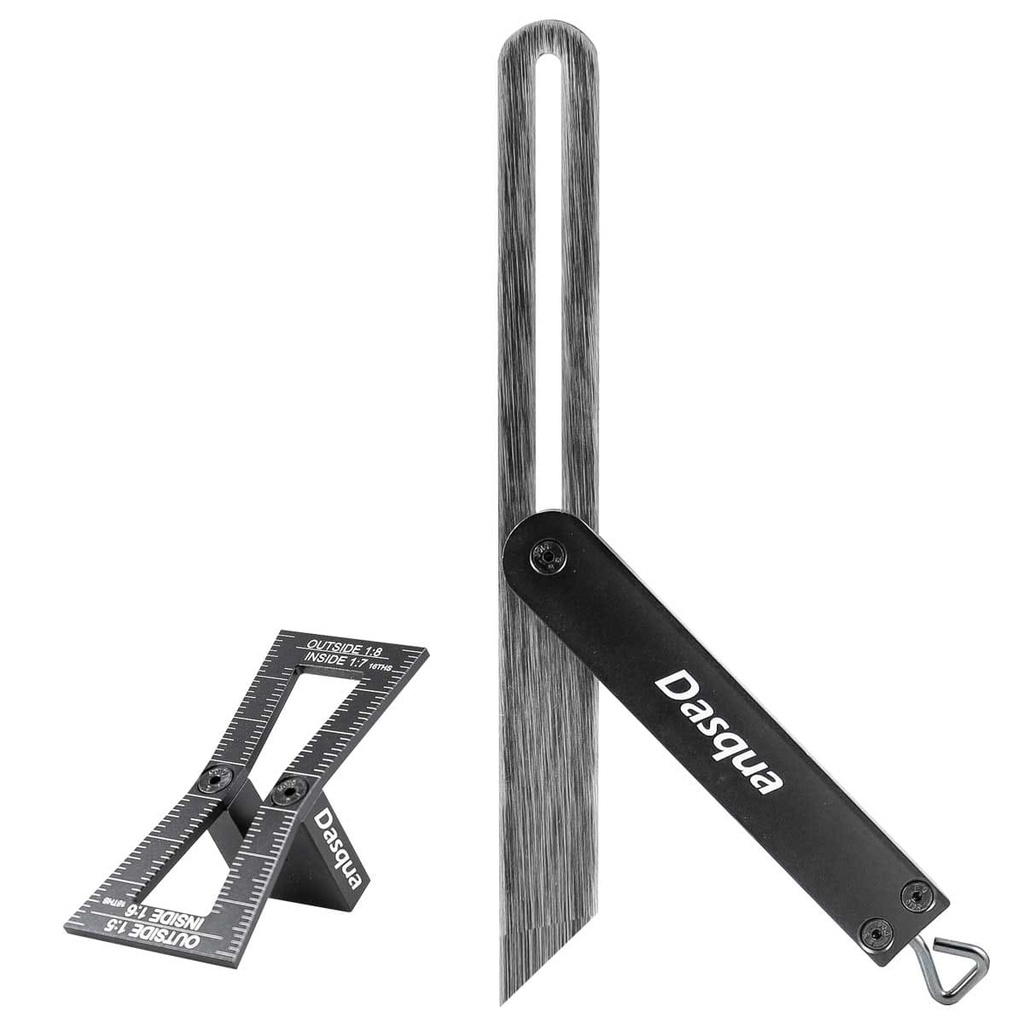 JUEGO DE MARCADOR DE COLA DE MILANO D/ALUMINIIO Y ESCUADRA AJUSTABLE 10''