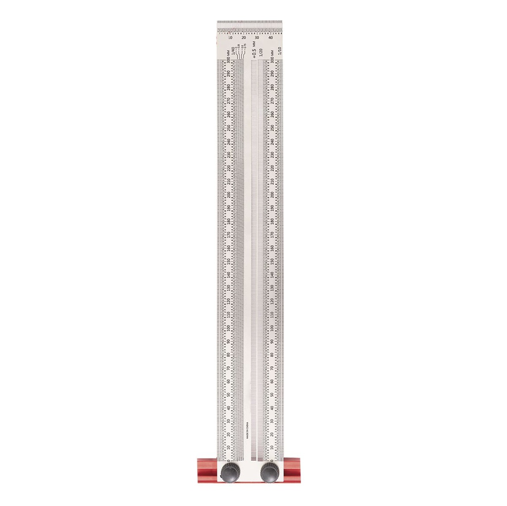 REGLA DE PRECISION DE MARCADO EN FORMA DE T DE AC. INOX. 12" CON 1 LAPICERO Y PUNTILLAS