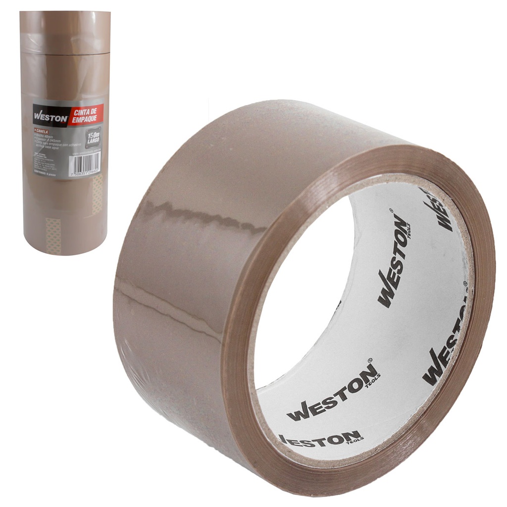 CINTA DE EMPAQUE CANELA  mm X 150M            