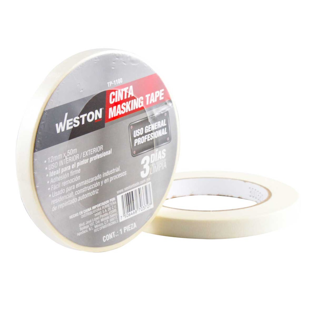 CINTA MASKING TAPE 12MM x 50M        144   