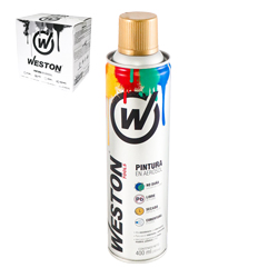 PINTURA AEROSOL ORO CADILLAC METALICO 400ml  (CAJA CON 12 PIEZAS)