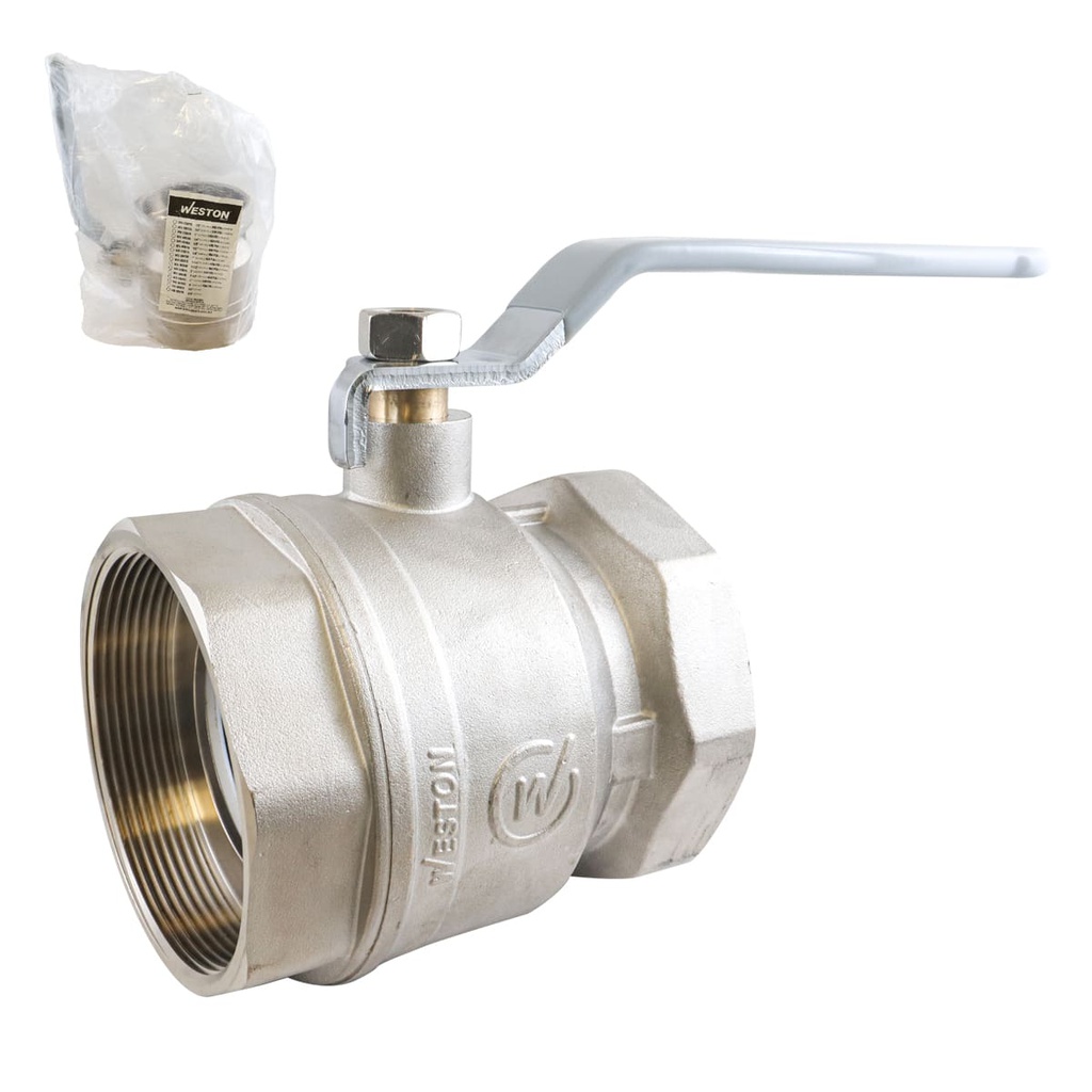 VALVULA DE ESFERA NIQUELADA ROSCABLE WOG 400 4" (CAJA C/2 PZAS - PRECIO X PIEZA)