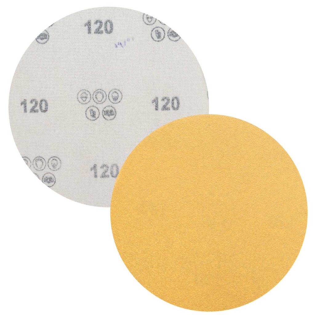 DISCO DE LIJA AO GRIP ORO PAPEL C (SEMIABIERTO) 5" G400 (Precio x pieza - Empaque c/100 pzas)