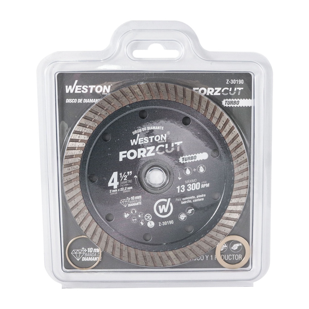 DISCO DE DIAMANTE RIN TURBO 4-1/2" FORZCUT