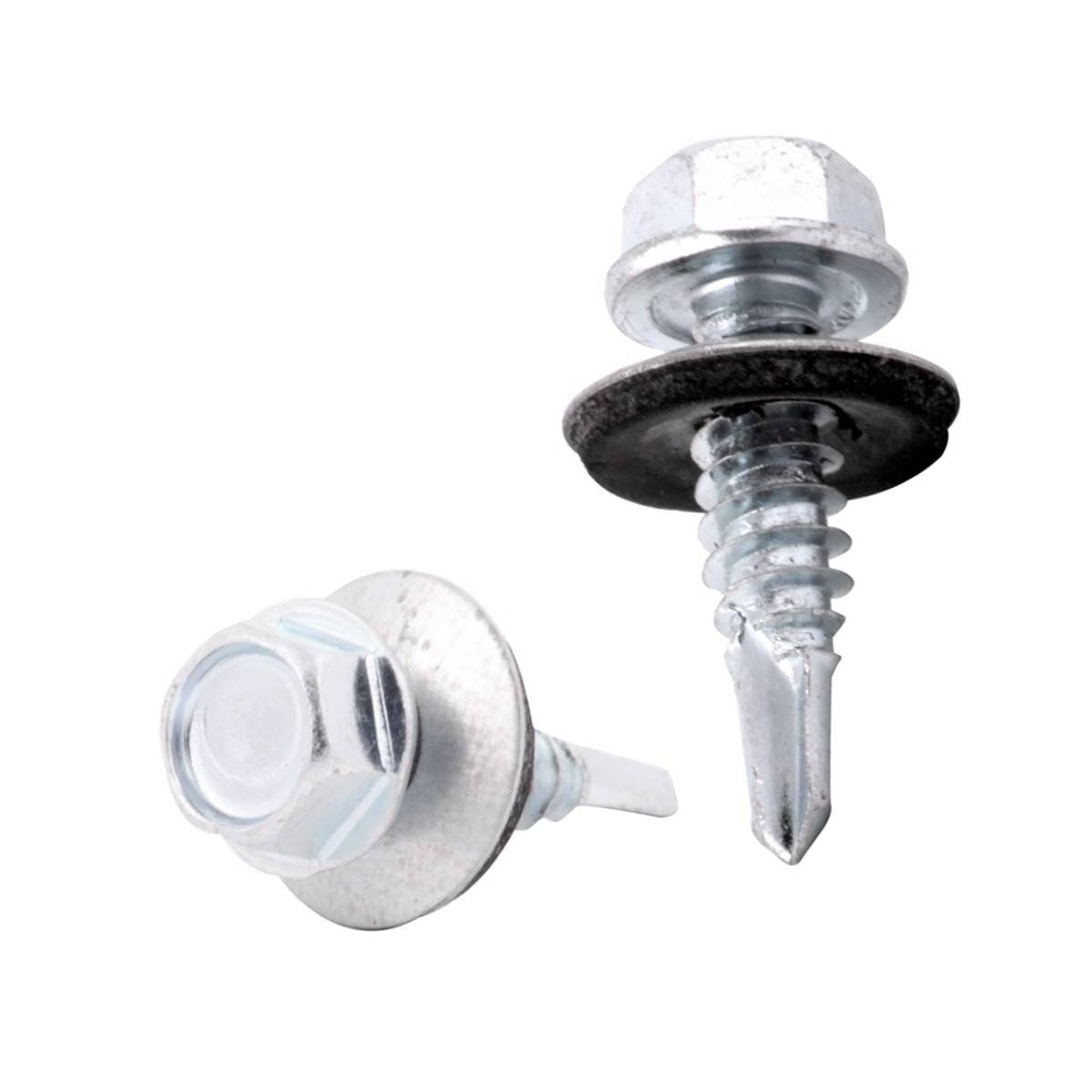 PIJA PUNTA DE BROCA CON RONDANA#14 x 3/4" (Precio x Caja a Granel c/2500piezas)