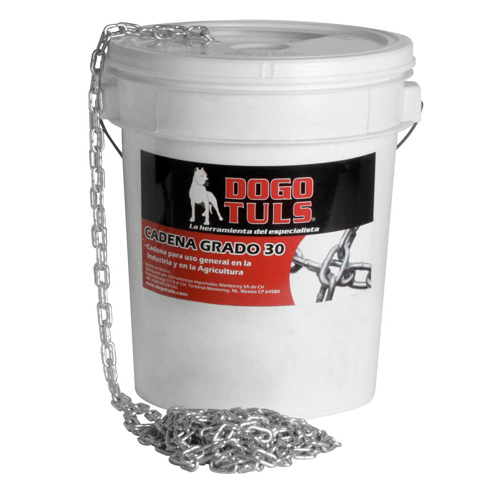 CADENA GALVANIZADA 3/8"G-30  50kg CUBETA