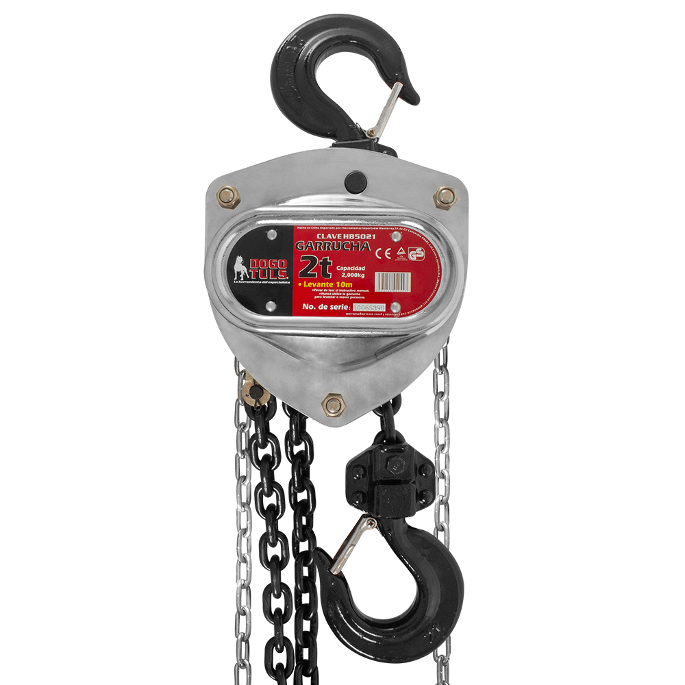 GARRUCHA CROMADA 2 TON X 10 M 4:1