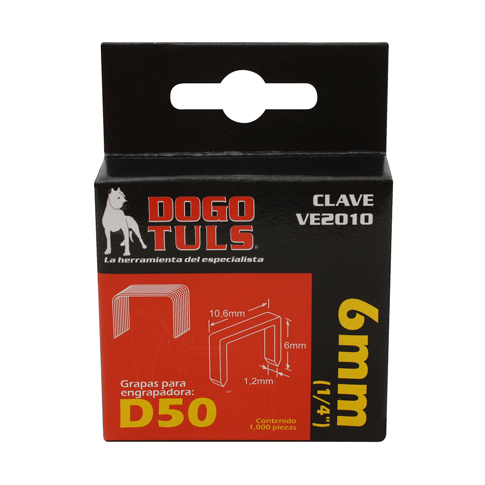 GRAPAS D50 1/4" 6MM (1000 PZS)