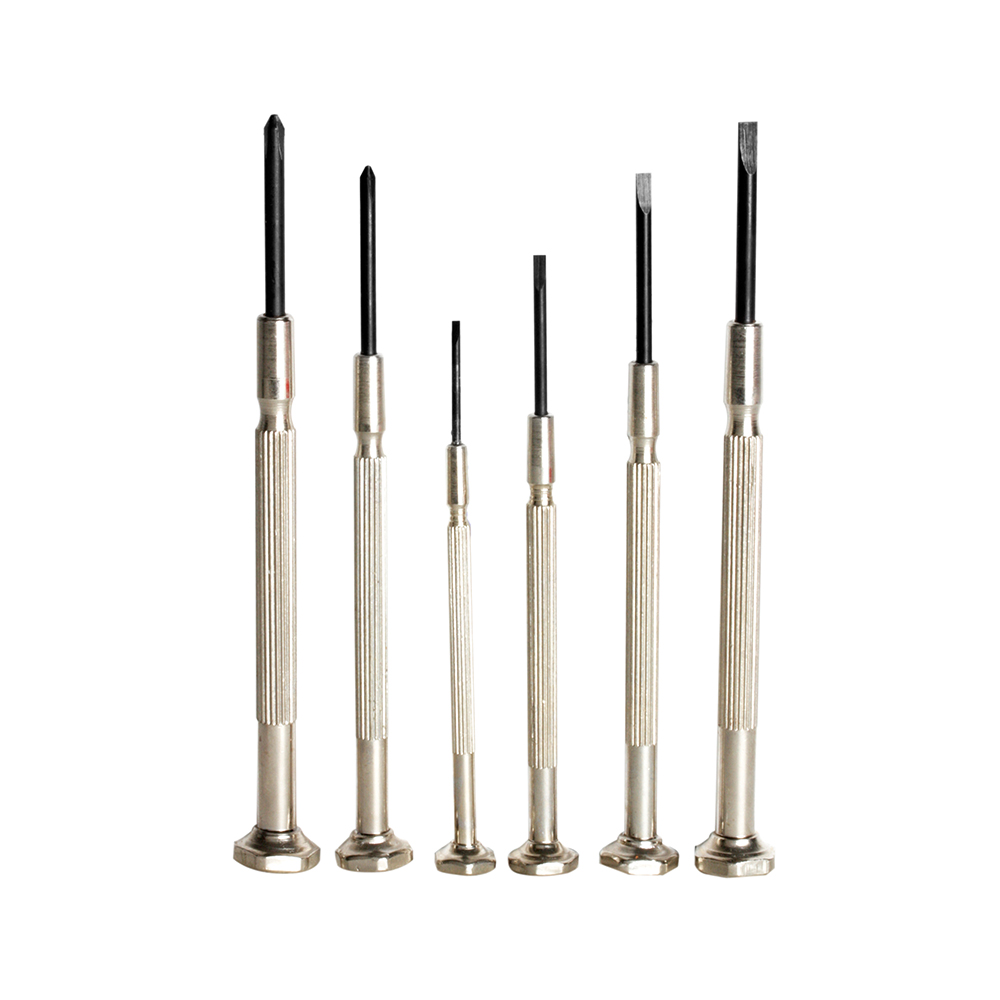 JGO DESARMADORES TIPO JOYERO METAL 6PZ