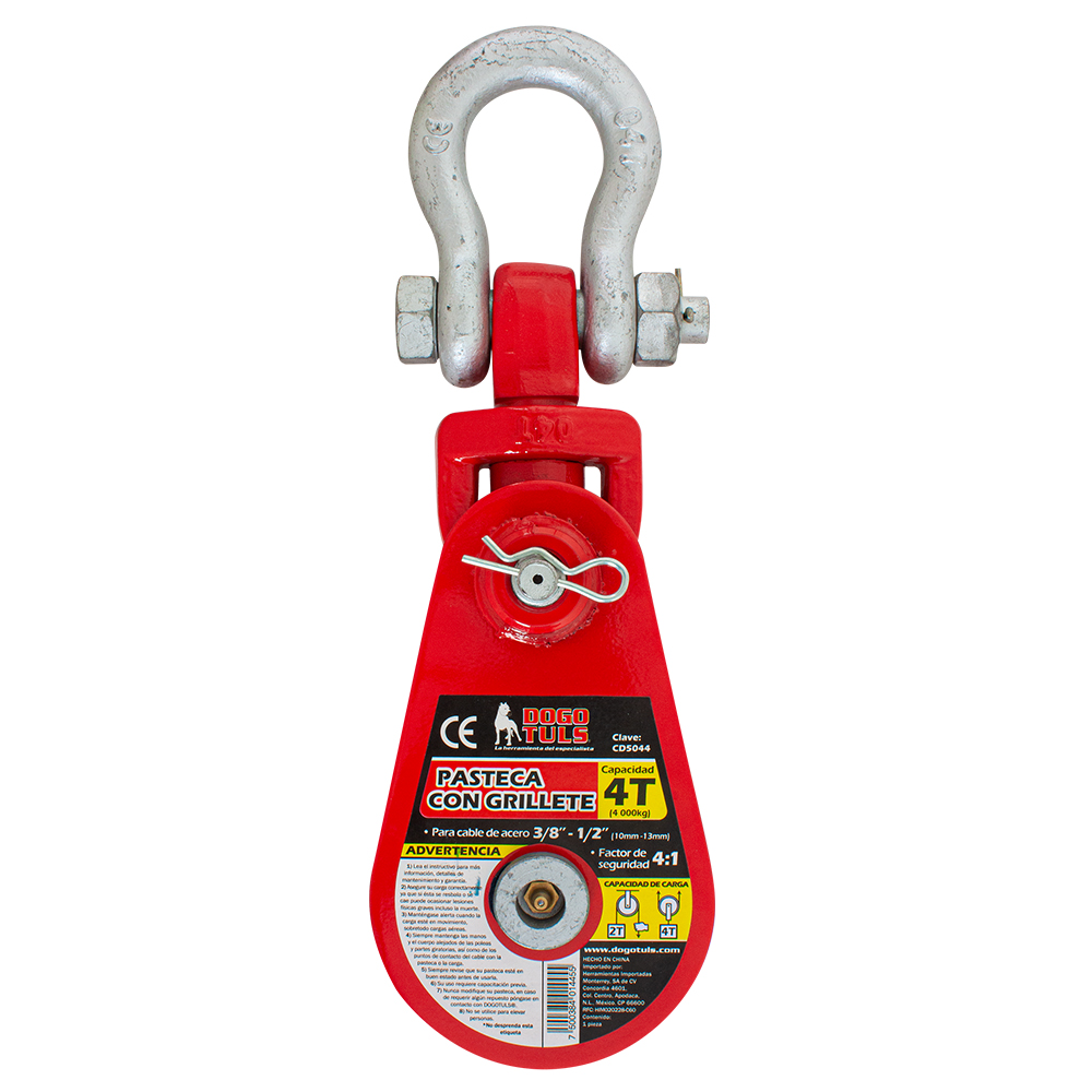 PASTECA 4T GRILLETE CABLE ACERO DE 1/2"