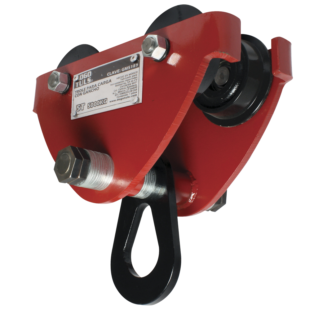 TROLE CARGA 5000KG ROJO REFORZADO D1