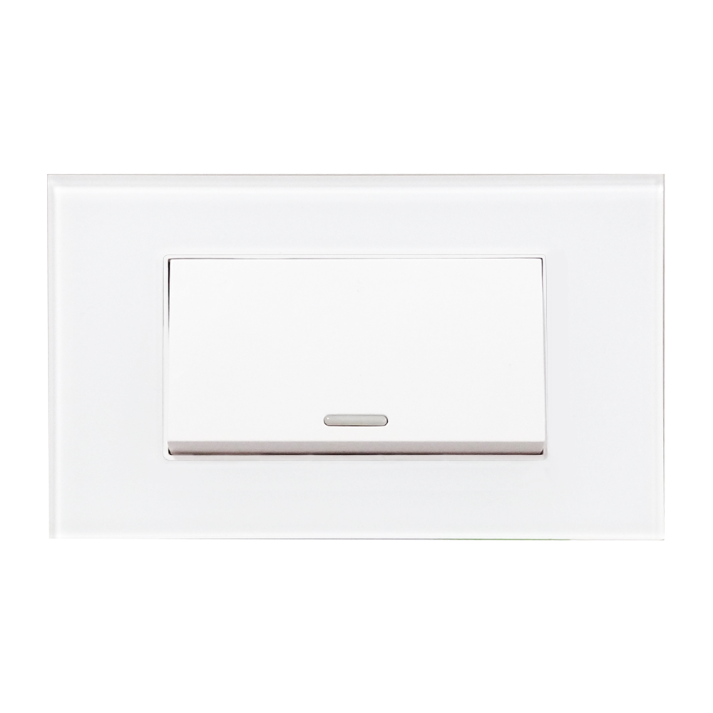 APAGADOR ESCALERA CON PLACA DE ACRILICO BLANCA 72MM