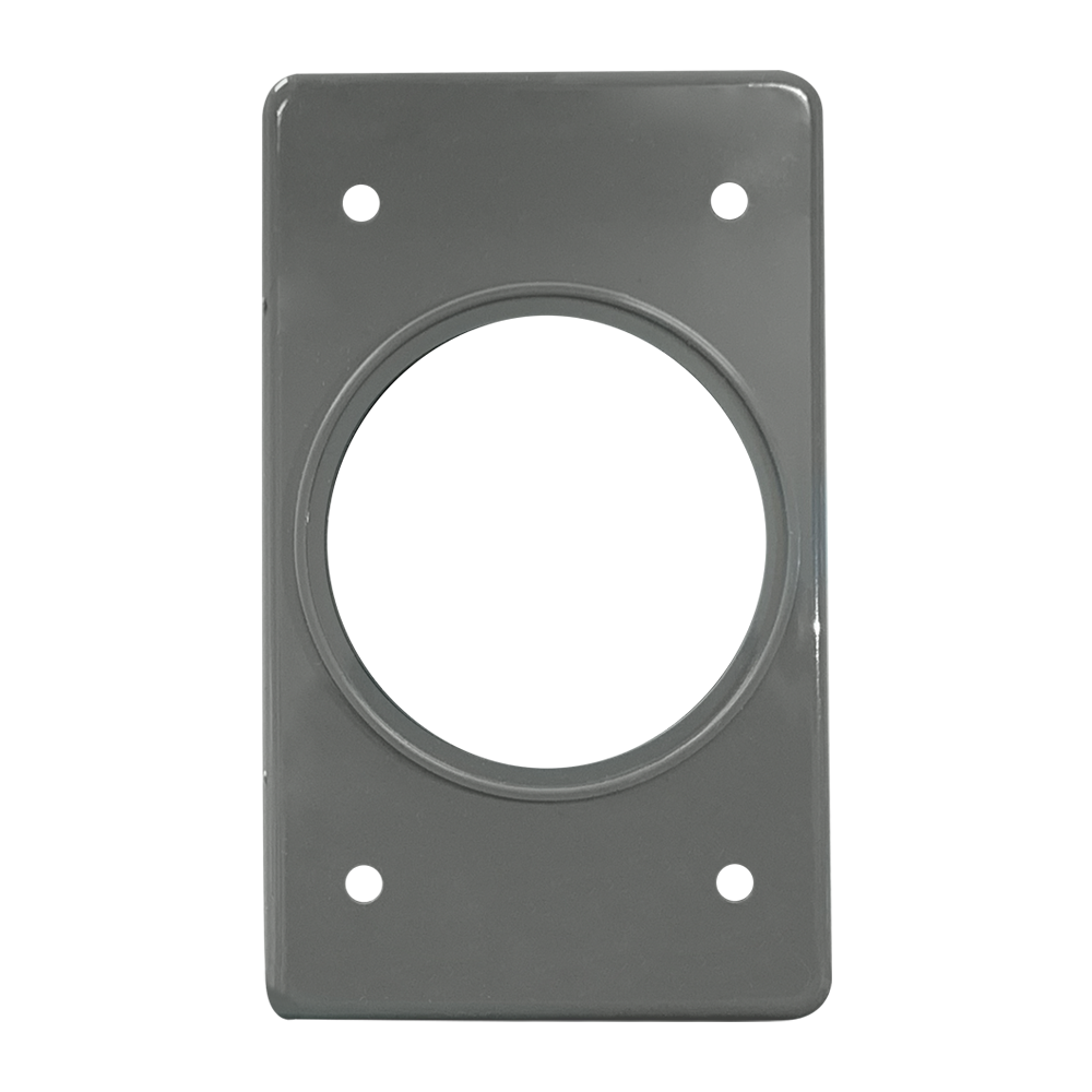 TAPA NO METALICA PESADA PARA RECEPTACULO 40 mm GRIS