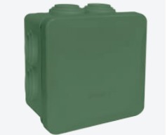 CAJA ESTANCA LISA VERDE IPP55 PRESION 80X80X45 mm