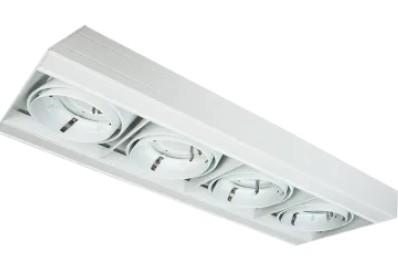 CARCASA DE SUSPENDER 4 LAMPARAS AR111 BLANCO