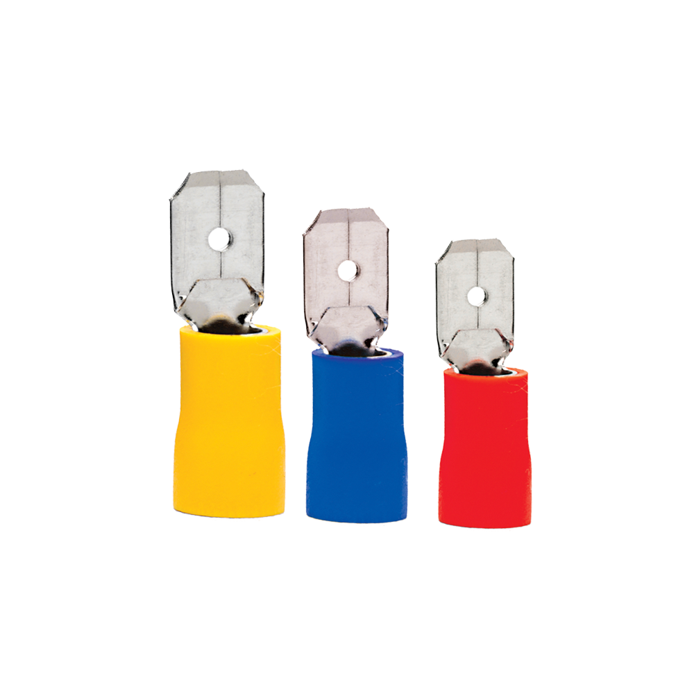 TERMINAL TIPO MACHO AISLADAS (PVC) .250 Y