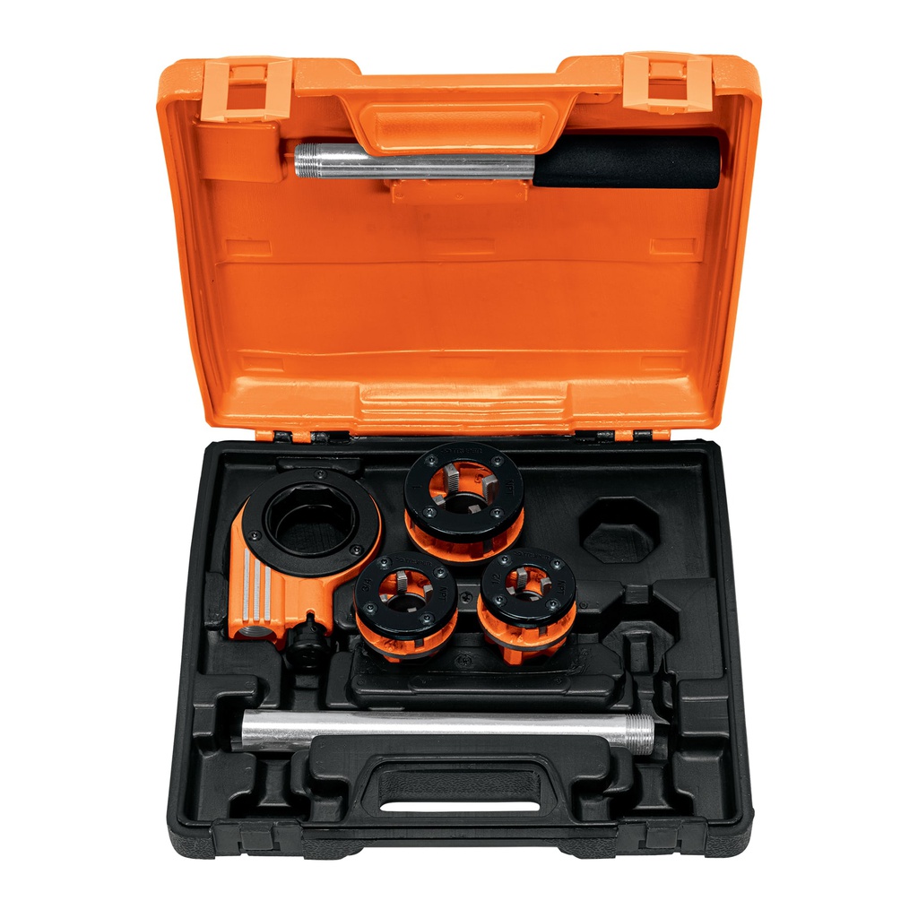 Juego de 4 tarrajas para tubo de 1/2' a 1', Truper