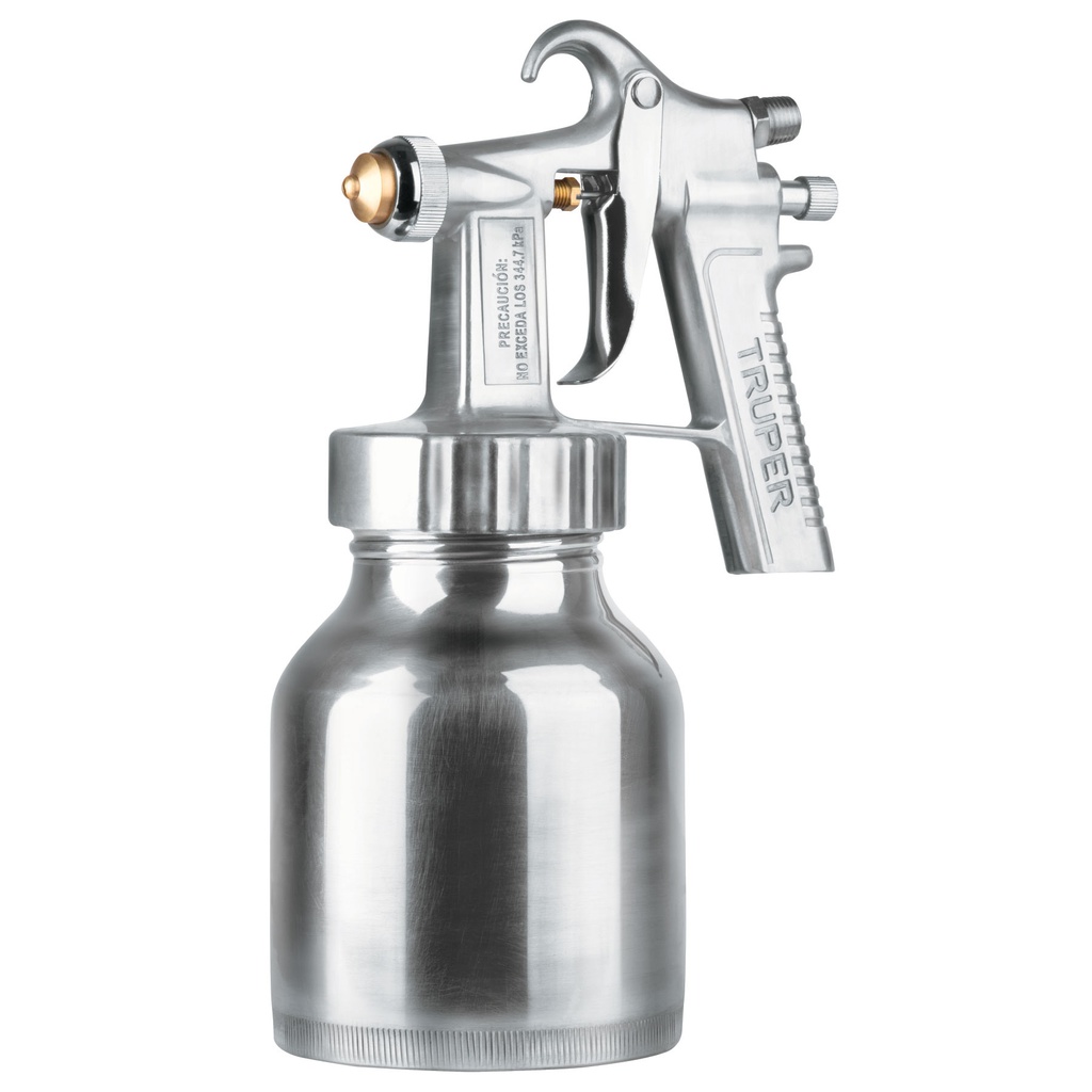 Pistola p/pintar baja presion, pulida, entrada sup, Truper
