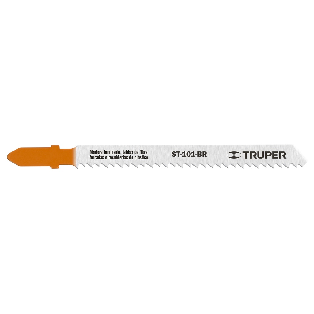 Blister con 5 seguetas 10 DPP zanco 'T' corte recto triplay
