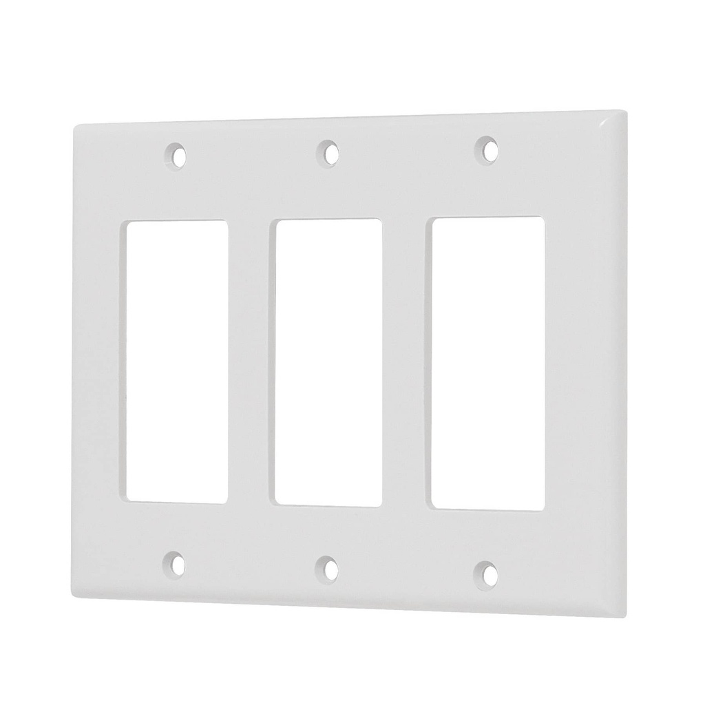 Placa 3 ventanas, de policarbonato, linea Classic, Volteck