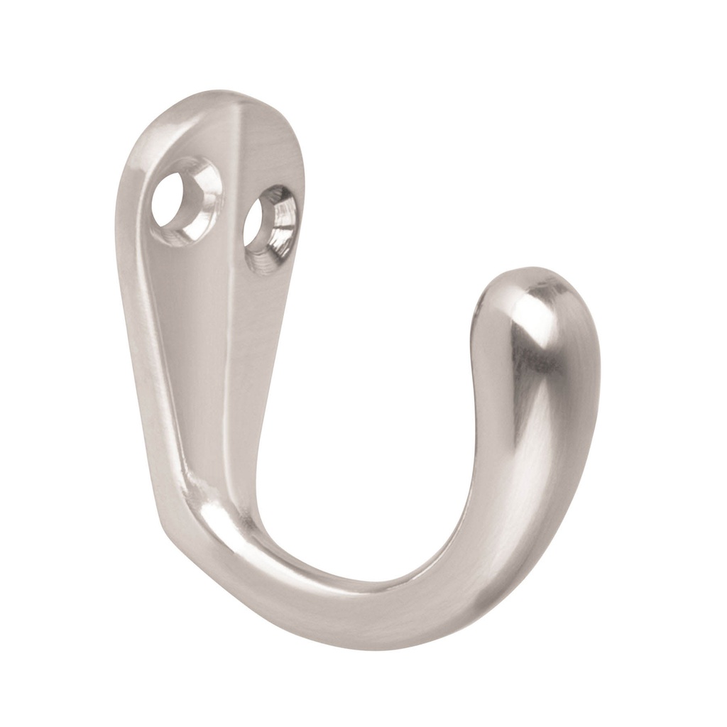 Gancho sencillo tipo perchero, niquel satinado, Hermex