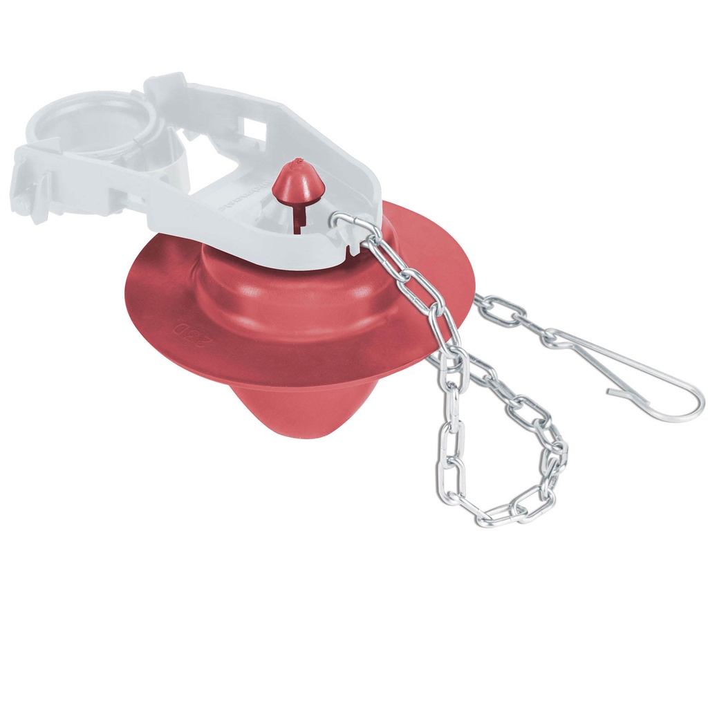 Sapo 2' para WC, silicona, marco rigido, cadena inox, Foset