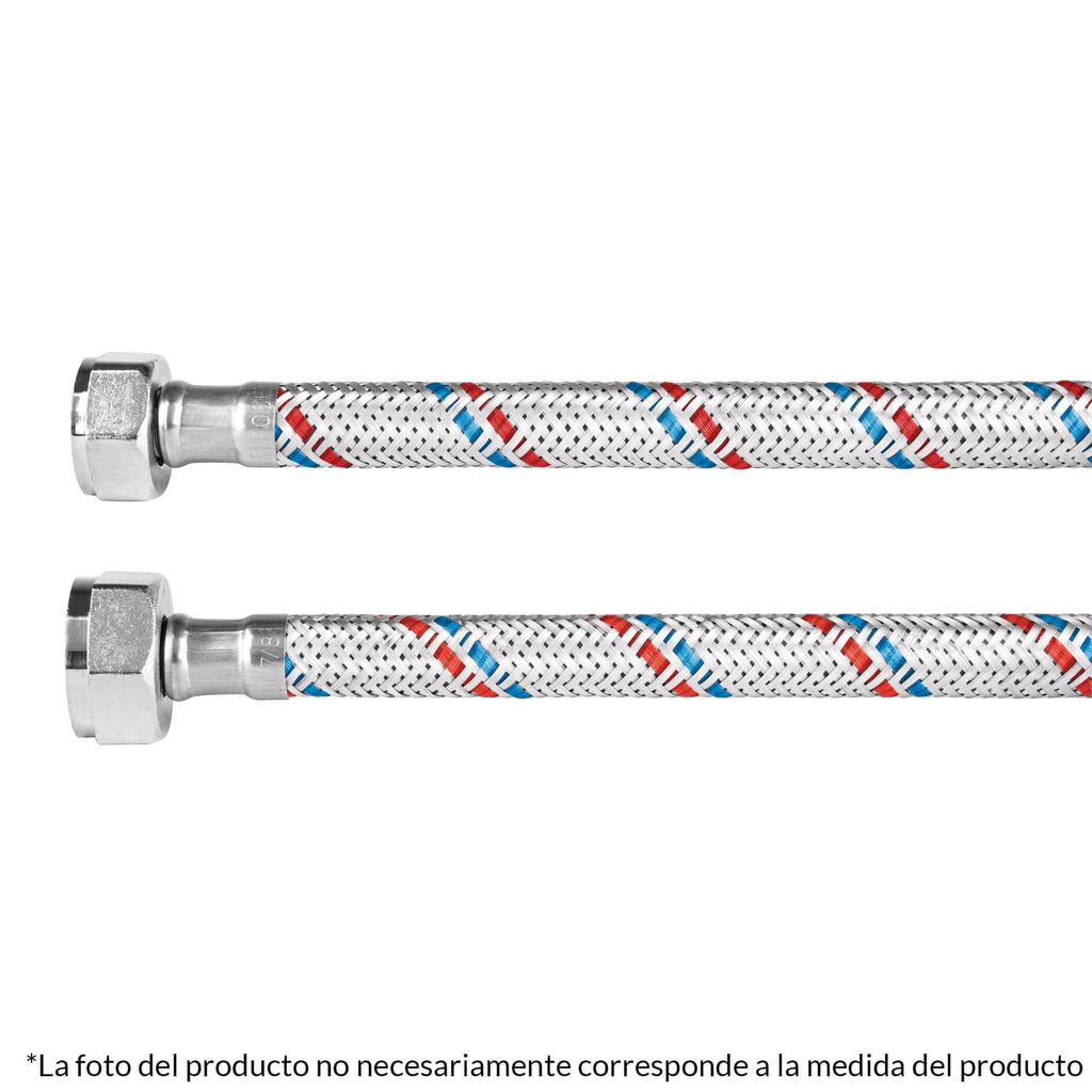 Manguera p/WC, aluminio, 1/2' x 7/8', 50 cm, Foset Basic