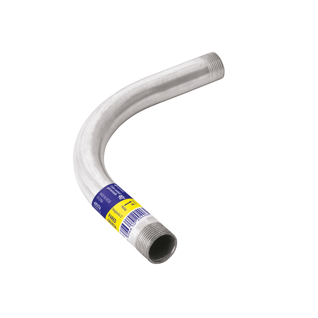 Codo Conduit 90° de 1' galv. pared gruesa, et. Amarilla