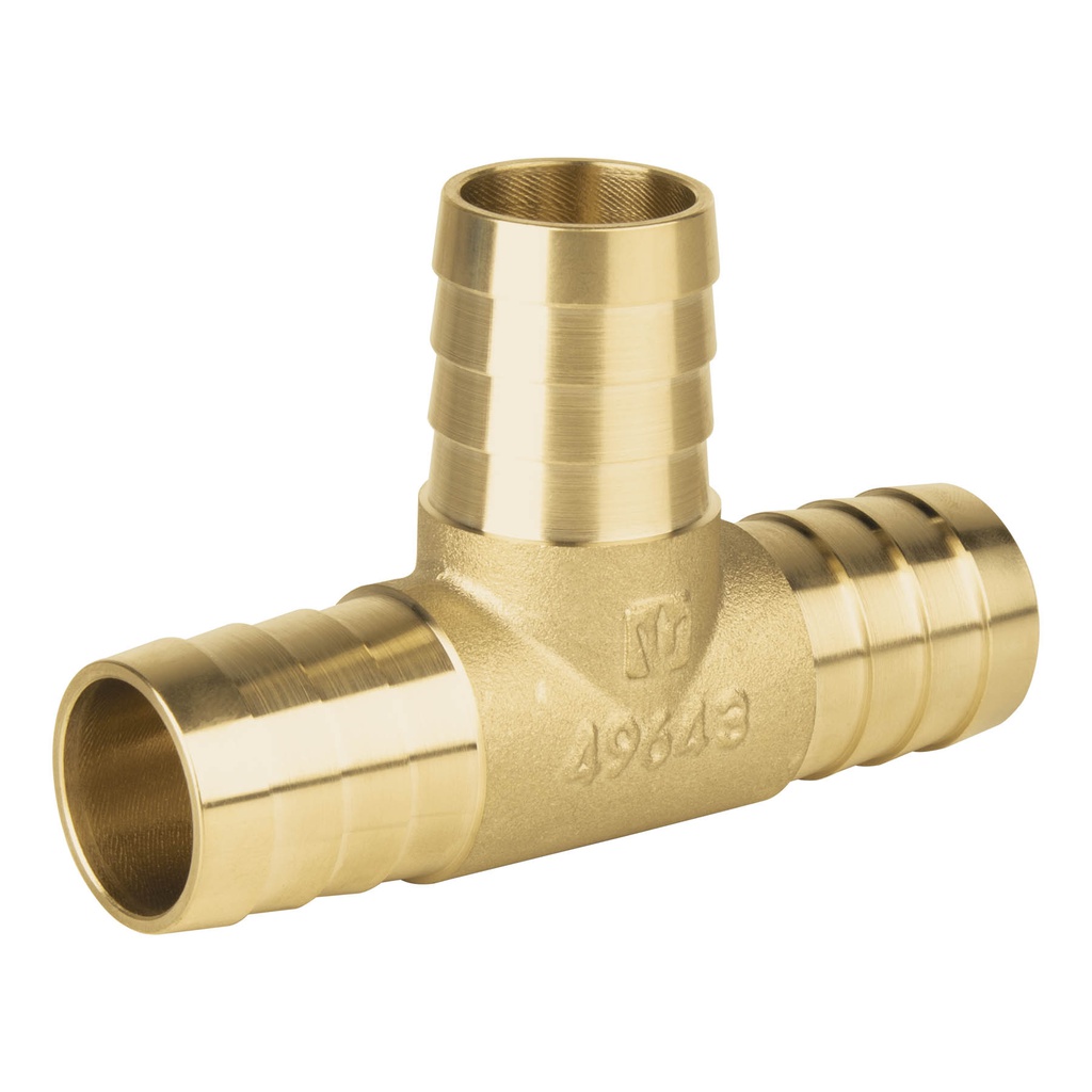 Tee insercion macho laton 1' para poliducto negro, Foset