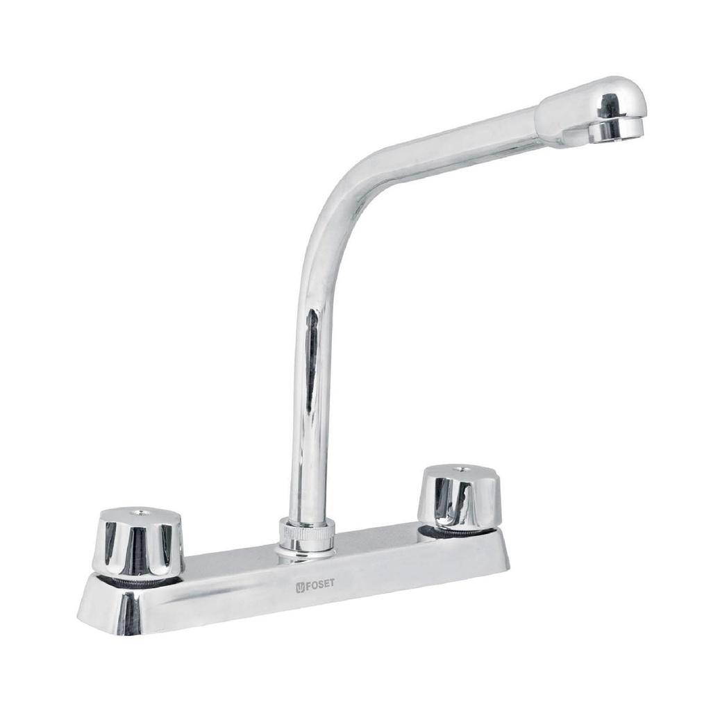 Mezcladora cobra 8' p/fregadero manerales hex car compresion