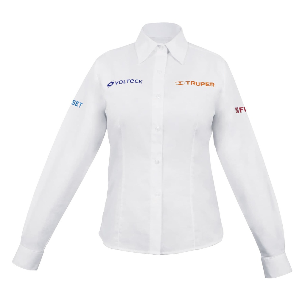 Camisa manga larga para mujer, blanca, EG, Truper
