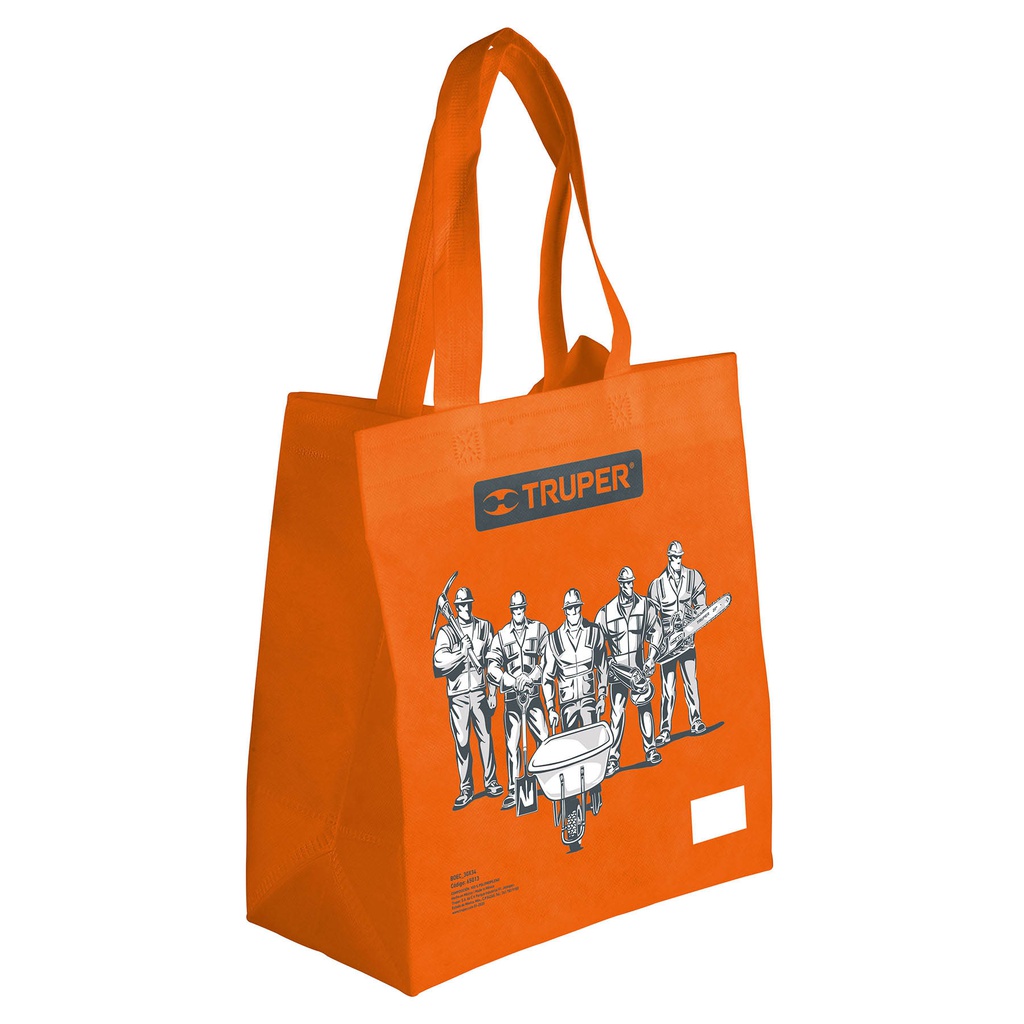 Bolsa ecologica naranja de 30 x 34 cm, Truper