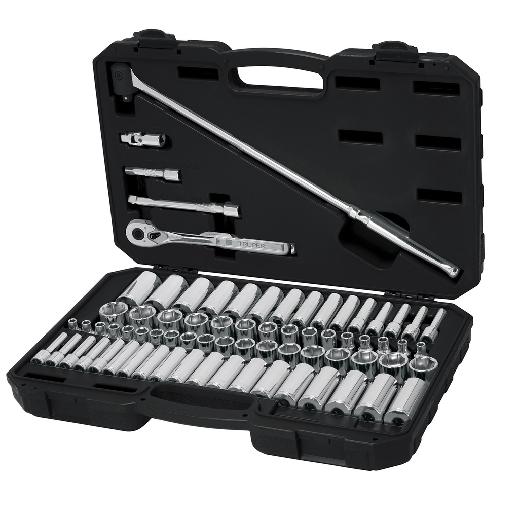 Juego de 73 herramientas cuadro 3/8' std y mm para mecanico