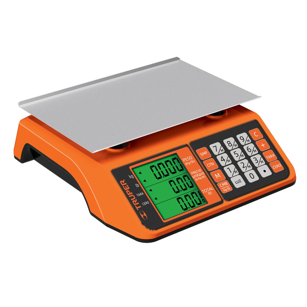 Bascula electronica multifunciones 20 kg, Truper