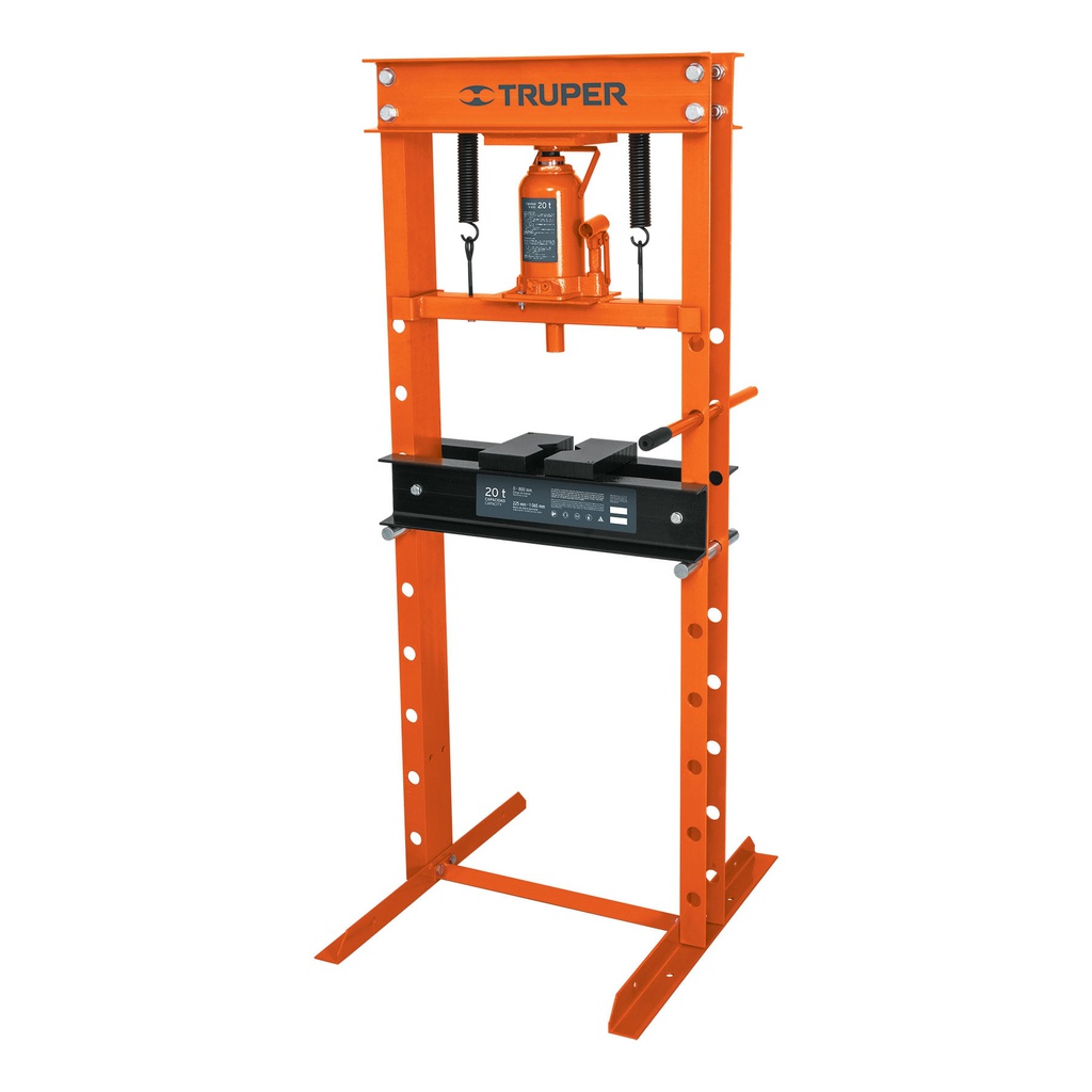 Prensa hidraulica tipo 'H' de 20 ton, con gato de botella