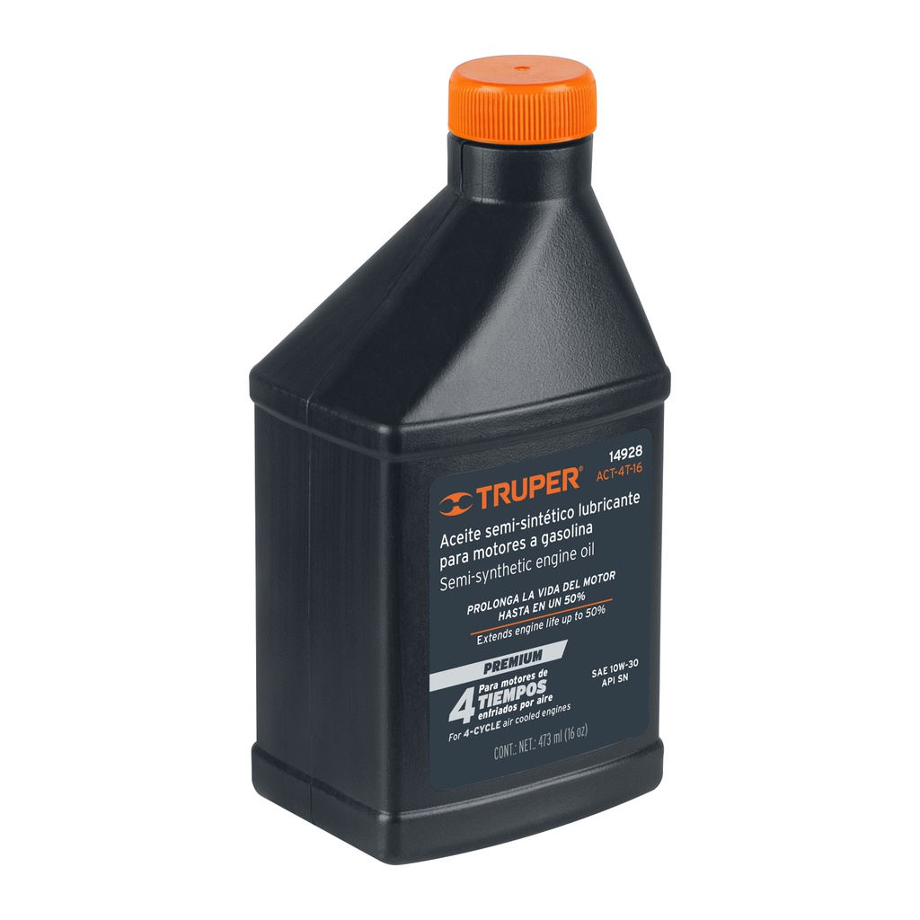 Aceite semi-sintetico, 4 tiempos, 400 ml (14 oz), Truper