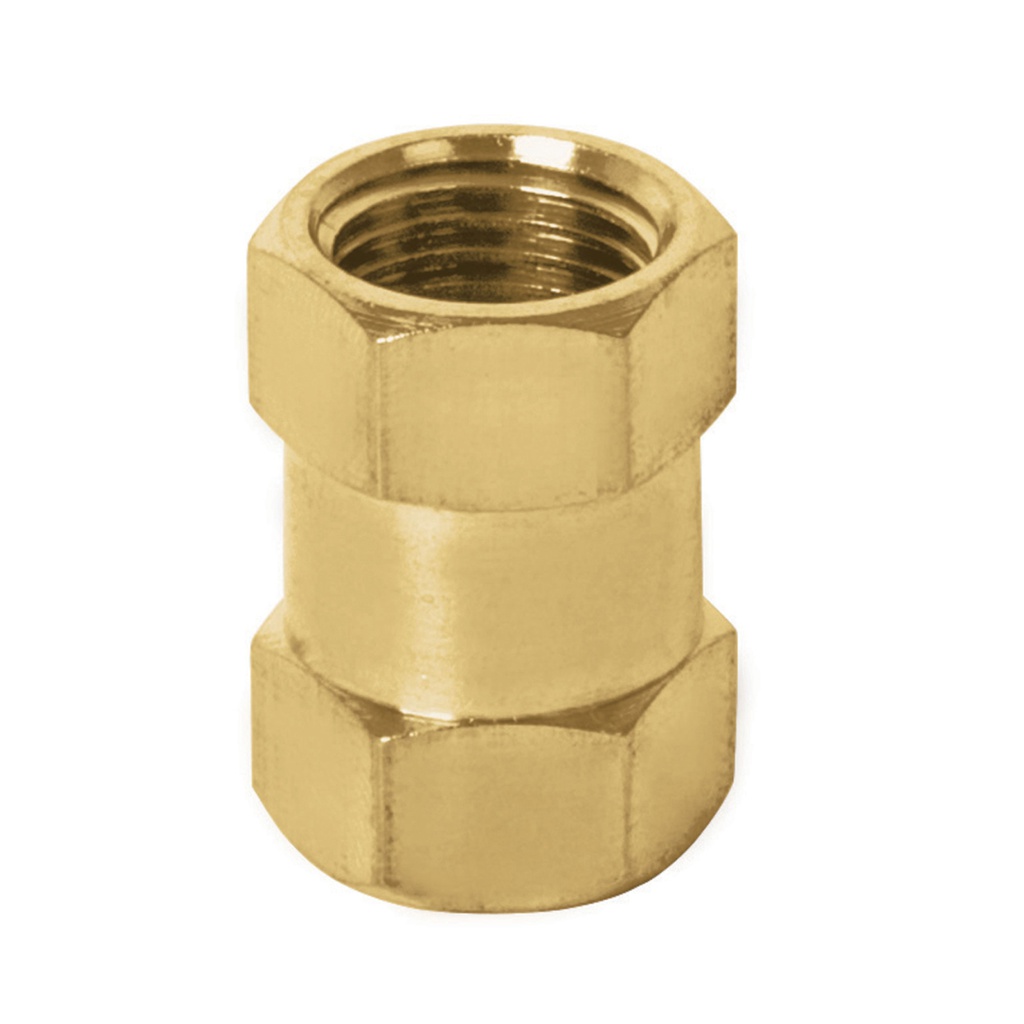 Cople de laton, tipo FF, cuerda 1/4 NPT, Truper