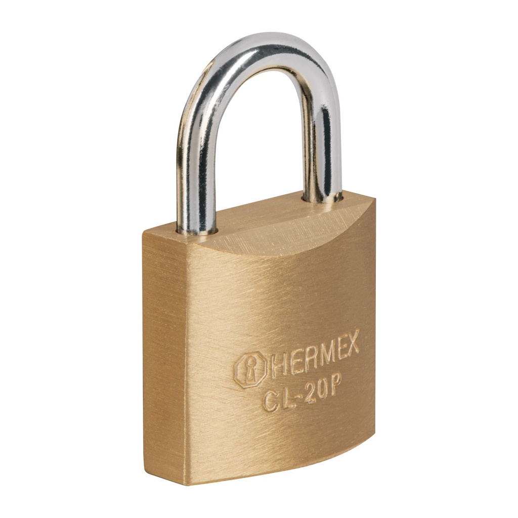 Blister con 2 candados de laton de 20mm, Hermex Basic