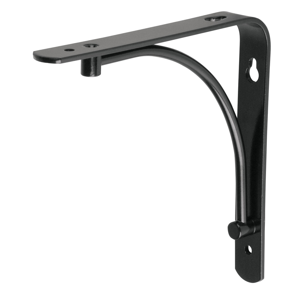 Mensula reforzada negra 6 x 6' diseño alambron, Fiero