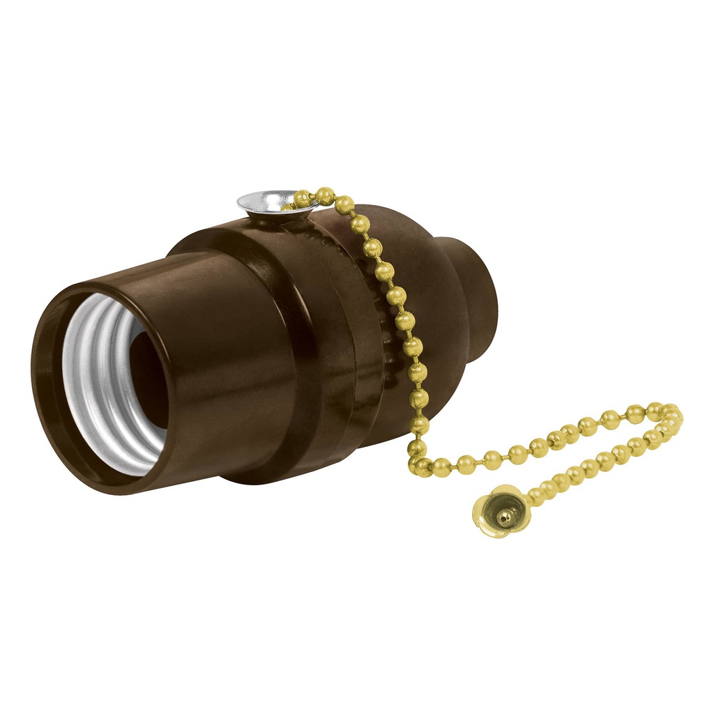 Portalampara de baquelita, con interruptor de cadena,Volteck