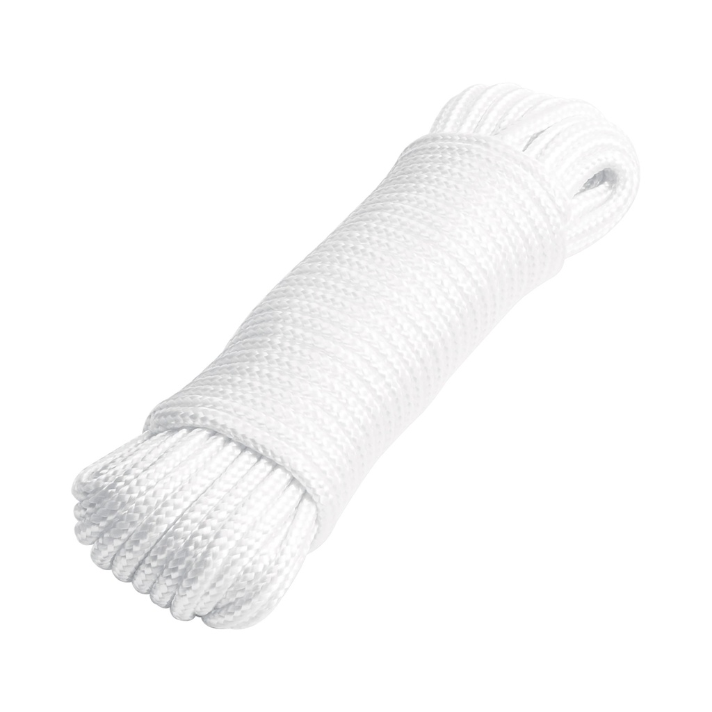 Piola de poliester diamante de 4 mm x 15 m blanca, Fiero