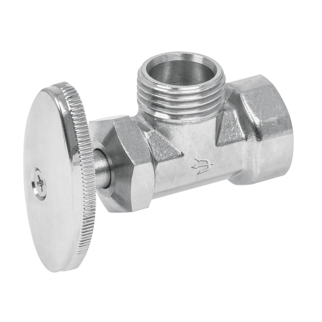 Llave angular 1/2' x 1/2' compresion tipo barrilito, blister