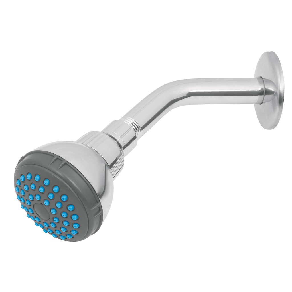 Regadera redonda 2-1/2' brazo y chapeton de acero, Basic