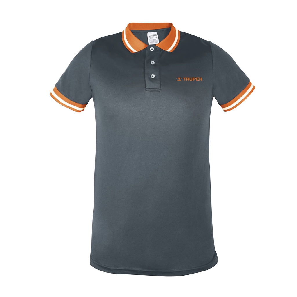Playera polo performance para hombre, gris, G, Truper