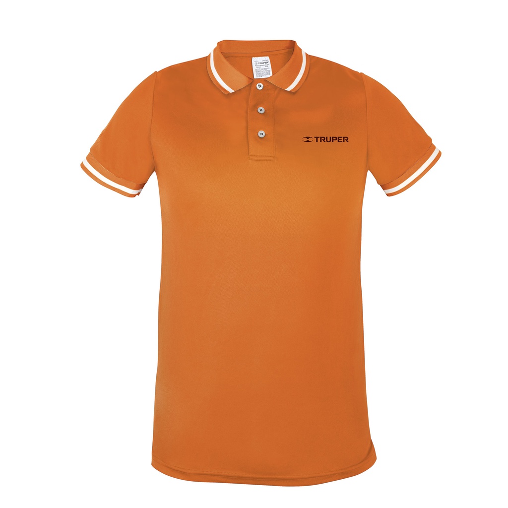Playera polo performance para hombre, naranja, M, Truper